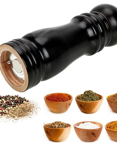  keittiö puinen pippuri suolamylly shaker pippurimylly gadget ruoanlaitto liharavintolat käsin liikkuminen manuaalinen pippurimyllyt