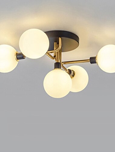 luces de techo led diseño de globo candelabros de 5 luces luz colgante metal vidrio estilo moderno sala de estar dormitorio comedor 85-265v bombilla no incluida