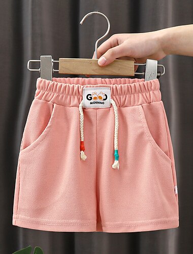  kinderkleidung Jungen Kurze Hose Feste Farbe Comfort Kurze Hose Outdoor Baumwolle bezaubernd Täglich Schwarz Marineblau Königsblau Mittlere Taille