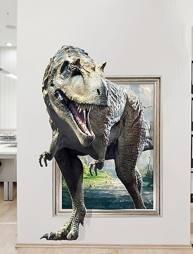  neue 3d gebrochene wand realistische dinosaurier schlafzimmer wohnzimmer kinderzimmer wanddekoration malerei