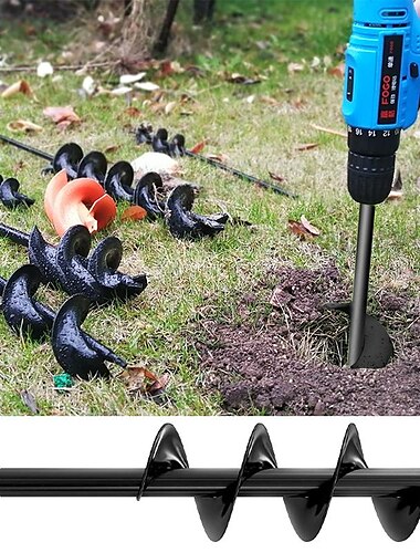  6 maten tuinvijzel boorgereedschap spiraalgat graafmachine grondboor grondboor voor het planten van zaden tuinieren hek bloemenplanter
