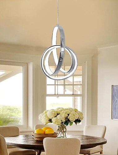  mini lampada a sospensione moderna illuminazione a sospensione a sospensione led10w 800lm finitura alluminio cromo chiaro per sala da pranzo lampada kichten