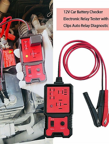  Automobile Relay Tester 12V Electronic Automobile Relay Tester Universal Automobile Battery Check Generator Analyzer Diagnostic Tool