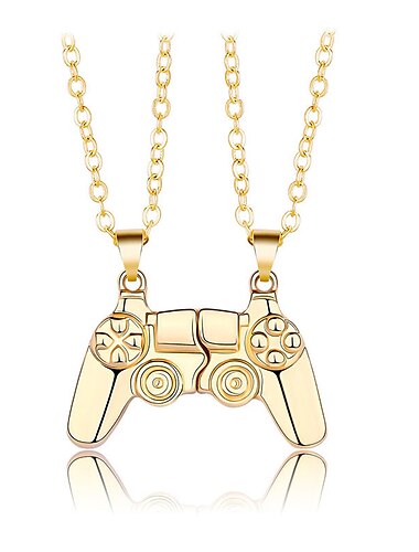  Magnet-Halskette Spielkonsole Griff Paar-Halskette ein Paar Magnetsteine Personalisierte Herren- und Damen-Valentinstag-Halskette Geschenk