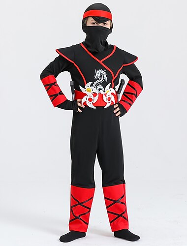  Cosplay Ninja Animé Cosplay-kostym Kläder Cosplay-kostymer Mer accessoarer Barnens Dag Maskerad Mer accessoarer Kostym Till Pojkar Barn