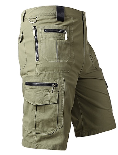  Herren Caprihose Cargo-Shorts Taktisch Arbeitsshorts Wander-Shorts Reißverschlusstasche Mehrere Taschen Gerader Schnitt Einfach tragbar Atmungsaktiv Knielang Sport im Freien Streetwear Stilvoll