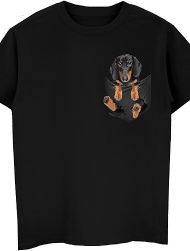  Dier Hond T-Shirt Afdrukken Street Style Voor Voor Stel Voor heren Dames Volwassenen Heet stempelen Casual / Dagelijks