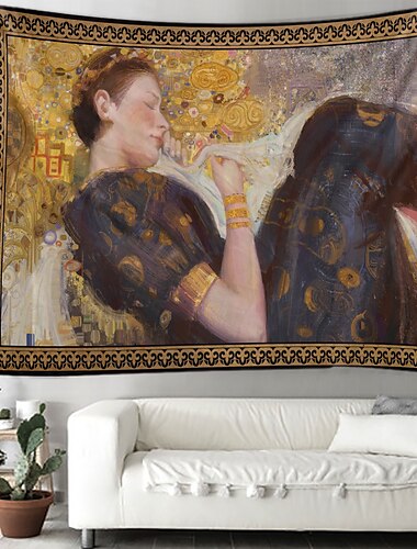  kultaiset kyyneleet gustav klimt seinä tapetti taide sisustus seinälle taustakuva verho koti makuuhuone olohuone sisustus