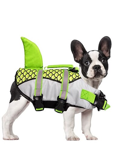  Hund Weste Rettungsweste Hundeschwimmweste Hai Mode Niedlich Reflektierend Sport und Freizeit Sicherheit Strand Pool Hundebekleidung for Husky Golden Retriever Bichon Frise Zwergspitz Klein