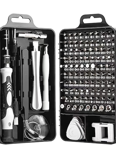  115-teiliges Auto-Präzisions-Schraubendreher-Reparatur-Tool-Kit, multifunktionaler elektronischer Schraubendreher-Satz, Uhr-Handy-Demontage-Reparatur-Schraubendreher-Werkzeuge