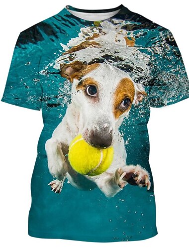  Dier Hond Jack Russell Terrier T-Shirt Anime 3D Grafisch Voor Voor Stel Voor heren Dames Volwassenen Maskerade 3D afdrukken Casual / Dagelijks