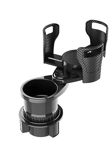  2 en 1 multifonctionnel voiture porte-gobelet 360 rotatif réglable voiture porte-gobelet extenseur adaptateur plateau de base pour snack bouteilles tasses
