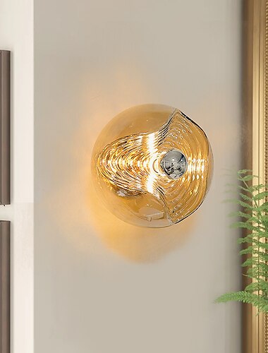  Lightinthebox светодиодное настенное бра круглый дизайн лампа для чтения стеклянные прикроватные настенные светильники 5 Вт теплый белый для прихожей, спальни, лестницы, гостиницы