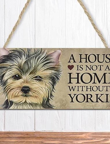  1pc Haustier Katze Wandbehang, Holz Tier Katze Muster Plakette Schild wll Dekor Zubehör, für Zoohandlung Café Zimmer Dekor Haushaltsgegenstände 4''x8'' (10cmx20cm)
