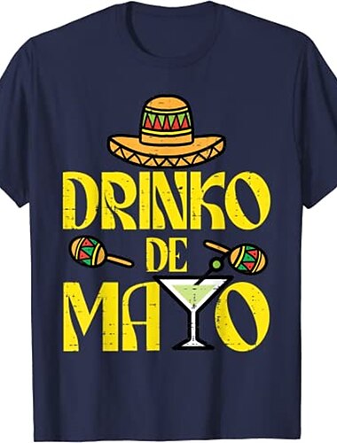  mexican tee cinco de mayo fiesta t-shirt print street style t-shirt für männer frauen unisex erwachsene heißprägung 100 % baumwolle lässig täglich