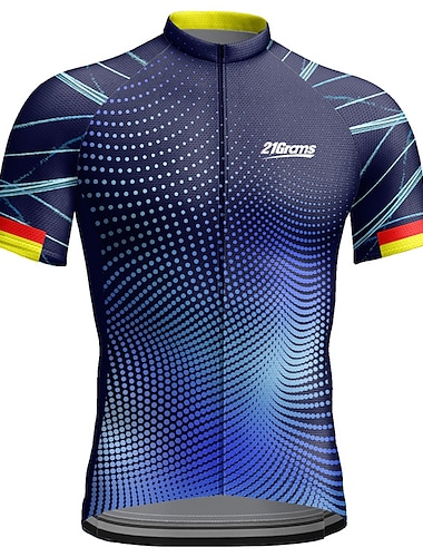  Hombre Maillot de Ciclismo Manga Corta Bicicleta Maillot Camiseta con 3 bolsillos traseros MTB Bicicleta Montaña Ciclismo Carretera Transpirable Secado rápido Dispersor de humedad Bandas Reflectantes