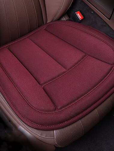  Funda de cojín de asiento de coche suave – Almohadilla de asiento individual universal de cuatro estaciones tela transpirable antideslizante para sillas de vehículos