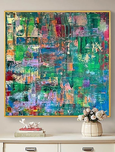  Handgemachtes Ölgemälde auf Leinwand, Wandkunst, Dekor, Original-Farbraummalerei, abstrakte Graffiti-Malerei für Wohnkultur mit gestrecktem Rahmen/ohne Innenrahmenmalerei