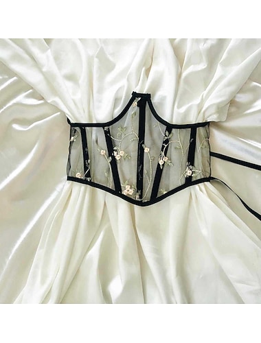  corset de déguisement&amp; Bustier femme grande taille sexy corsets floraux sous le buste pour le contrôle du ventre taille formateur sortie corset ceinture