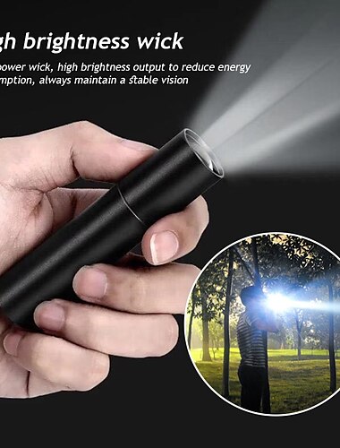  Mini linterna usb recargable linterna led impermeable telescópica potente lámpara de antorcha al aire libre zoom antorcha portátil