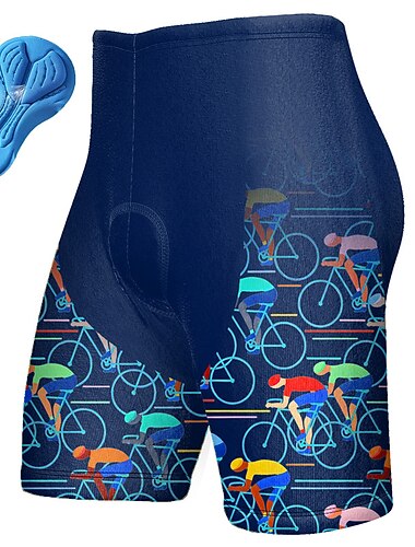  Ανδρικά Γραφική Σορτς ποδηλασίας Ποδήλατο Σορτσάκια με Μαξιλαράκια Παντελόνια Φούστες Ποδηλασία Βουνού Ποδηλασία Δρόμου Αθλητισμός 3D Pad Γρήγορο Στέγνωμα Ύγρανση Αναπνέει Μαύρο Κίτρινο Σπαντέξ Ρούχα