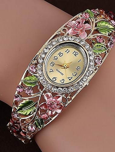  nye ankomst dame kvinners krystall armbånd kjole kvarts armbåndsur
