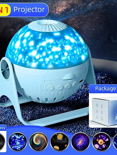  planetarium projector lichten galaxy projectie 7 in 1 met 360 roterende nevel maan nachtlamp planeet aurora voor baby slaapkamer plafond game room party bar