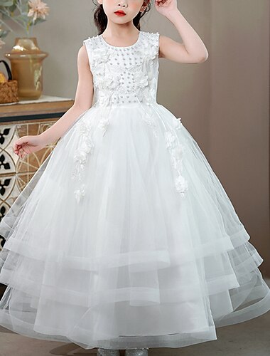  Prinzessin Pinsel Schleppe Blumenmädchenkleid Hochzeitsfeier Gefrorene Elsa Mädchen Süßes Ballkleid Spitze mit Schleife(n) Elegant Mini-Hochzeit Fit 3-16 Jahre