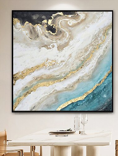  Ölgemälde handgemachte handbemalte Wandkunst moderne Marmor Textur abstrakte Wohndekoration Dekor gerollte Leinwand kein Rahmen ungedehnt