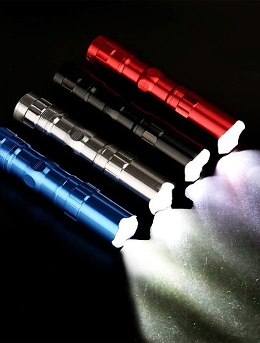  led ミニ懐中電灯ポータブル防水超高輝度懐中電灯 aa バッテリーポータブルトーチキャンプハイキング釣り