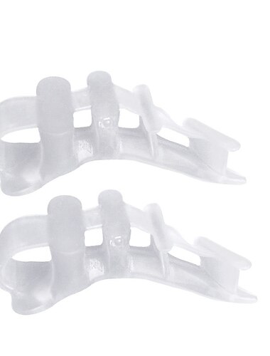  Silikon-String-Sandale Zehenflip Großzehenspreizer Kissen Ballenpolster Hartsilikon Zehentrenner 4-Loch Hallux Valgus Orthopädische Abstandshalter Hallux Valgus Überlappender Hammer Fußkorrektor