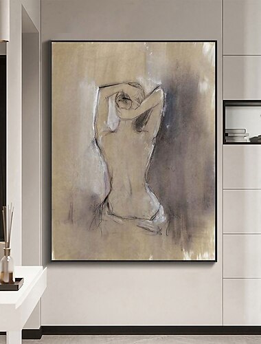  handgemaakt handgeschilderd olieverfschilderij muur modern abstract schilderij naakt dame canvas schilderij woondecoratie decor opgerold canvas geen frame niet uitgerekt