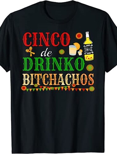  мексиканская футболка cinco de mayo fiesta футболка с принтом в уличном стиле футболка для мужчин и женщин унисекс взрослые горячие тиснения 100% хлопок повседневные