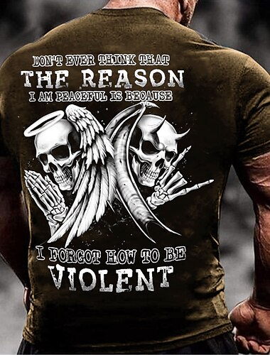  Herren Graphic Totenkopf Motiv T Shirt Tee Retro-Shirts Kurzarm T-Shirt 3D-Druck Rundhalsausschnitt Hemd Vintage Modisch Designer Outdoor Casual Täglich Schwarz Blau Braun Frühling Sommer Bekleidung