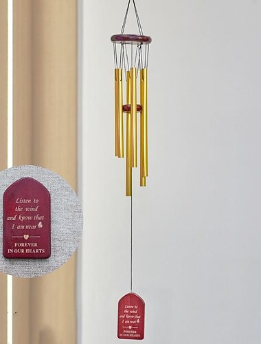 Windspiel für draußen, 25,5" melodisches Windspiel mit 6 gestimmten Röhren für Mutter, Mutter, elegante Gartendekoration, für Mutter, Mutter, Oma, Tante