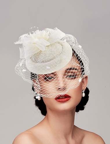  Chapeau de funérailles noir fascinators en filet pillbox chapeaux accessoire de tête avec plumes florales 1PC occasion spéciale course de chevaux journée des dames headpiece pour impressionner robe