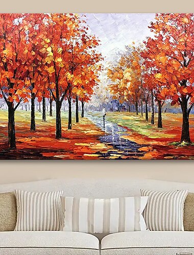  Hang-geschilderd olieverfschilderij Handgeschilderde Horizontaal Abstract Modern Zonder Inner Frame (Geen frame)