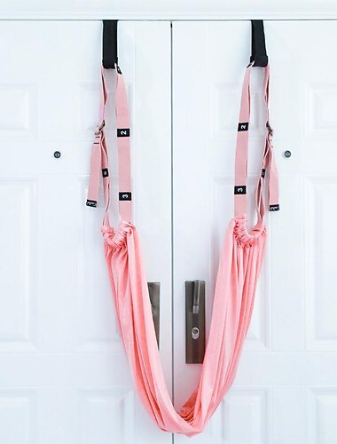  Verstellbarer Luft-Yoga-Gurt, elastischer Stretch-Tür-hängender Yoga-Gürtel, Hängematte, Schaukel, Fitness-Handstand, Seil-Trainingsgerät für Frauen