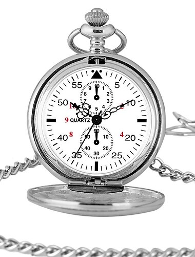  Herren Vintage Taschenuhr mit Kette Einfache exquisite Polierung Runde Uhr Taschenuhr Anhänger Geschenke Männer Frauen