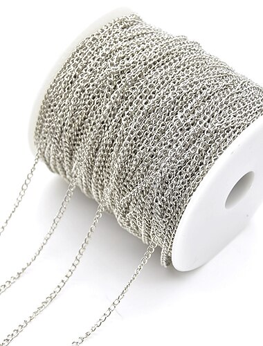  10m diy schmuck zubehör eisen verschlüsselung kette verlängerungskette schwanz kette antike kleidung halskette armband material 3 * 4mm