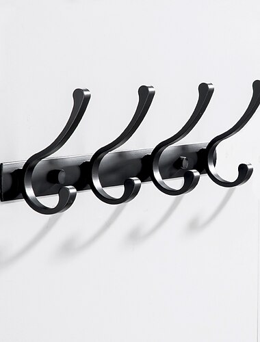  kleiderhaken wandkleiderhaken aluminium space europäischer stil aluminium mantel badezimmer mantel wandhaken schwarz (3-5 haken) wandkleiderbügel