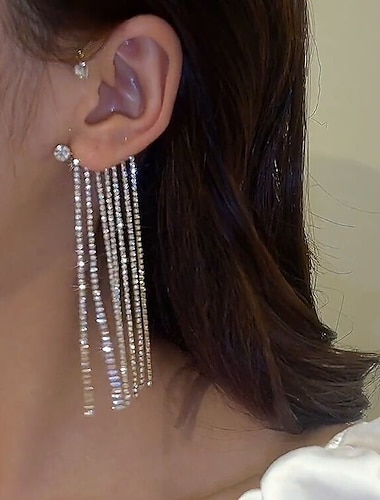  Mujer Pendientes con clip Pendiente Borlas Garra de gato Europeo De Gran Tamaño Aretes Joyas Plata / Dorado Para Boda Carnaval Festival 1 PC