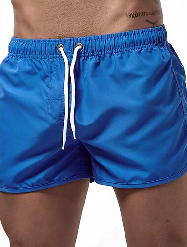  Herren Bademode Badehose Schwimmshorts Glatt Komfort Atmungsaktiv Outdoor Täglich Ausgehen Modisch Brautkleider schlicht Schwarz Weiß