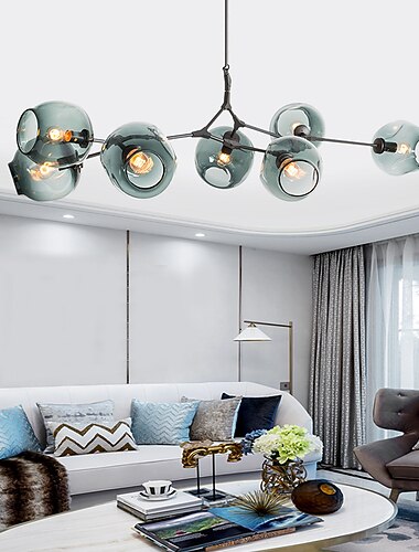  5-Licht 6-Licht 7-Licht 125-180 cm Sputnik Design Cluster-Design Pendelleuchten Aluminium Glas Sputnik Neuartige Galvanisierung Modern 110-120V 220-240V