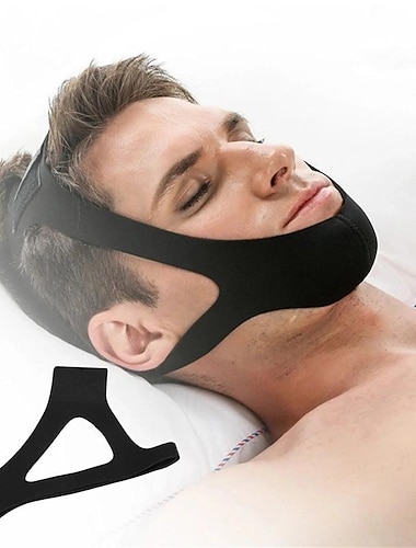  1 st anti snarkning bälte trekantigt hakrem munskydd presenter för kvinnor män bättre andning hälsa snarkpropp bandage