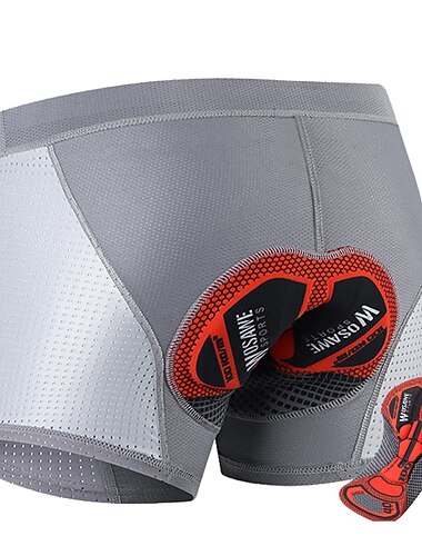  WOSAWE Herren Fahrrad Unterwäsche Radlerhose Fahrradhose Fahrradshorts Radhose kurz mit polster Fahhrad Kurze Hose Unterwäsche Shorts Semi-Form Fit (weniger enganliegende Passform) MTB Mountain
