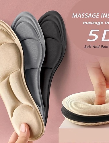  Memory foam massage inlegzolen voor verlichting van voetpijn – zachte boogsteunkussentjes voor mannen en vrouwen, schokabsorberende inlegzolen voor wandelen, hardlopen, de hele dag staan