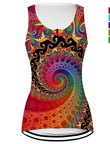  Mujer Chaleco de Ciclismo Maillot de Ciclismo Sin Mangas Bicicleta Chalecos Maillot Camiseta con 3 bolsillos traseros MTB Bicicleta Montaña Ciclismo Carretera Transpirable Secado rápido Dispersor de