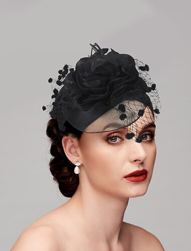  Fascinator/Hüte/Kopfbedeckungen mit floralem 1PC besondere Anlässe/Damentag/Melbourne Cup Haarstück kleide dich beeindruckend Derby-Fascinator Renntagkleid 2025