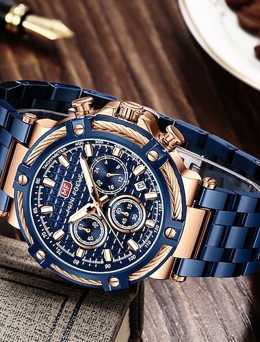  MINI FOCUS Χρονογράφος Πολυλειτουργικό Quartz Ανδρικά Ρολόγια Πολυτελές Ανοξείδωτο Στραπ Επιχειρηματικό Ανδρικό Ρολόι Αδιάβροχο relogio masculino Δώρα για Ημέρα του Πατέρα